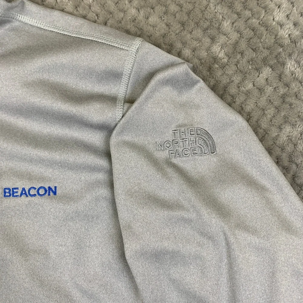 The North Face Mens Tech 1/4 Zip Pullover Grey Beacon Logo NF0A3LHB Size Large‎